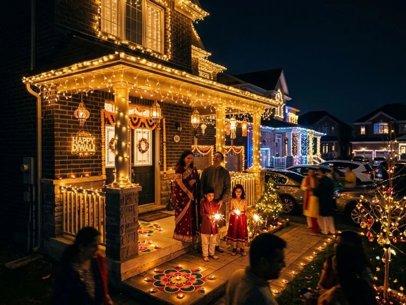 Diwali home facade display