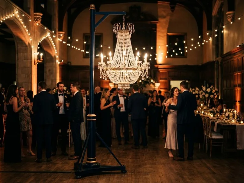 Freestanding chandelier at Casa Loma