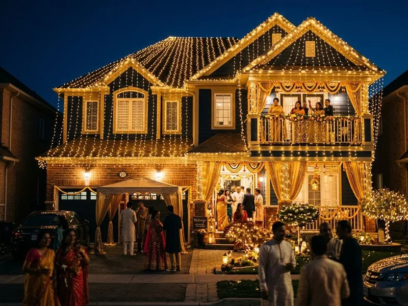 South Asian wedding house draping