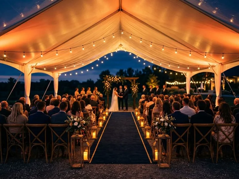 Tent canopy wash for ceremony