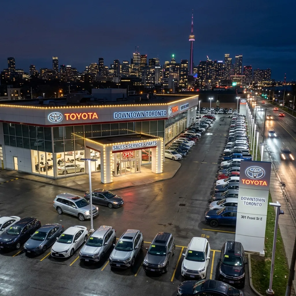 Automotive Dealership Lighting in Toronto, ON - process detail