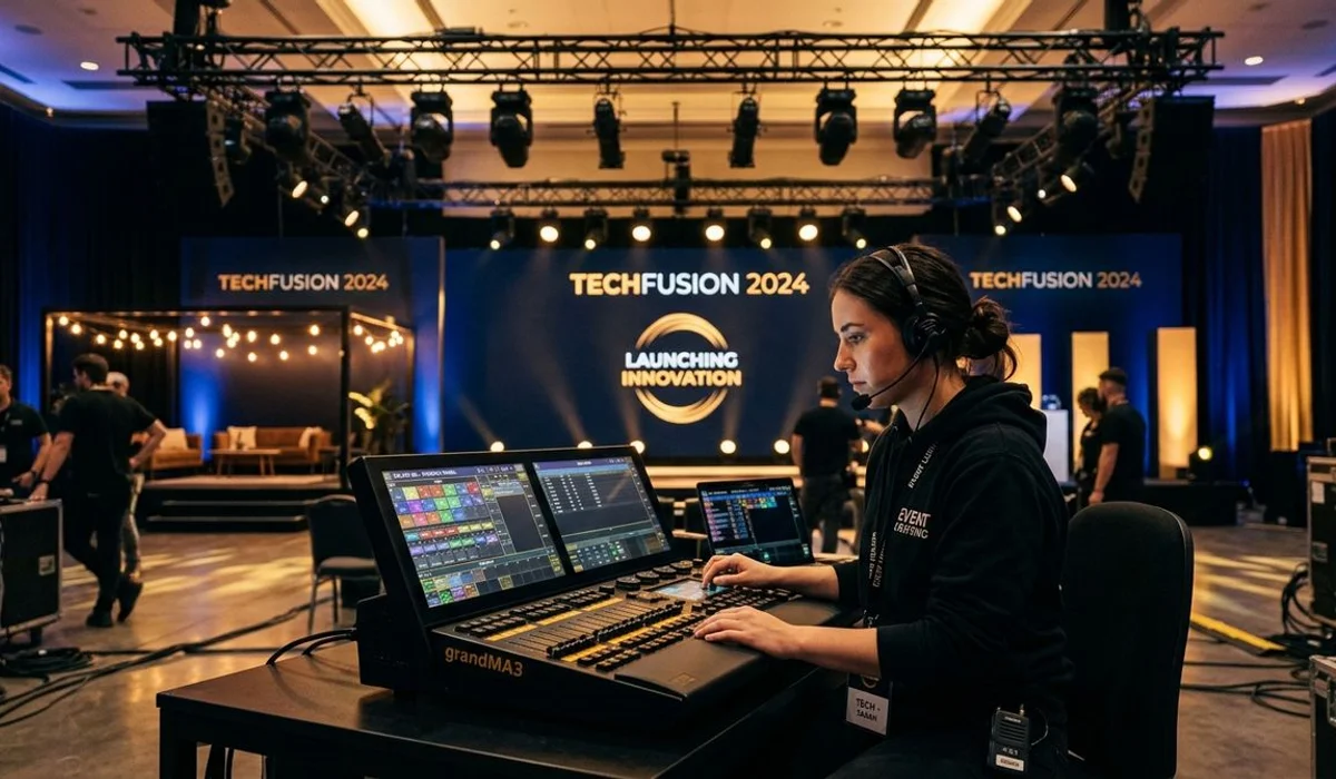 Corporate Event Lighting — process detail